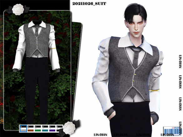 Sims 4 Men’s suits and vests by LIN_DIAN TSR
