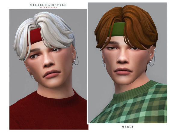 Sims 4 Mikael Hairstyle by Merci