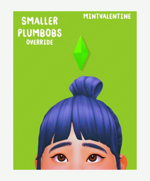 Sims 4 mintvalentine smaller plumbobs Override