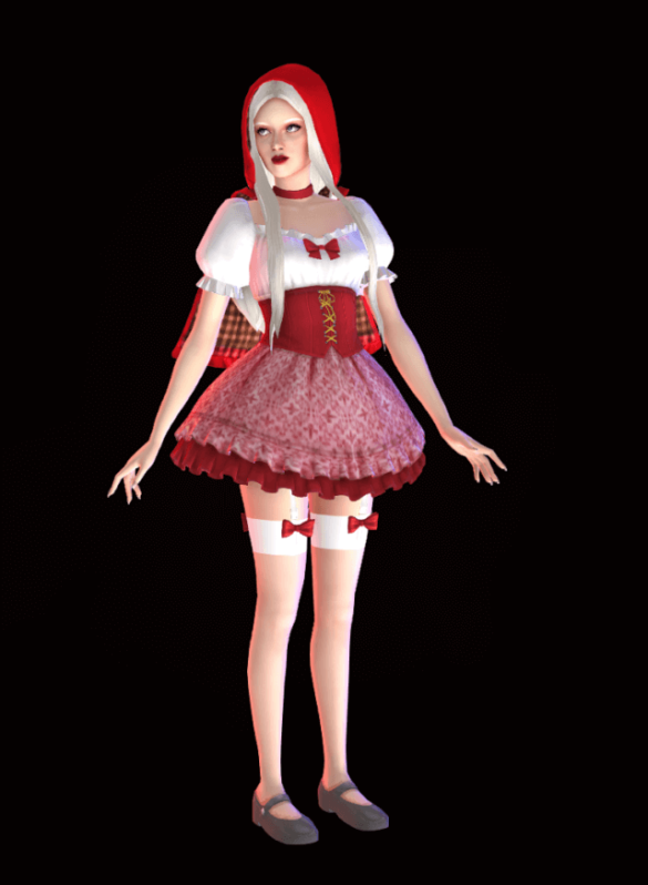 Sims 4 Red Riding Hood lookbook