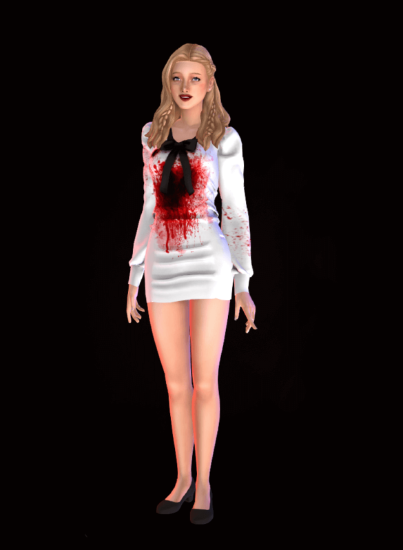 Sims 4 Hallowen blood dress