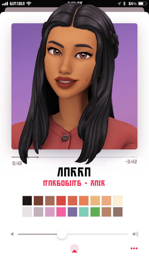 Sims 4 Narra hair by Marso Sims