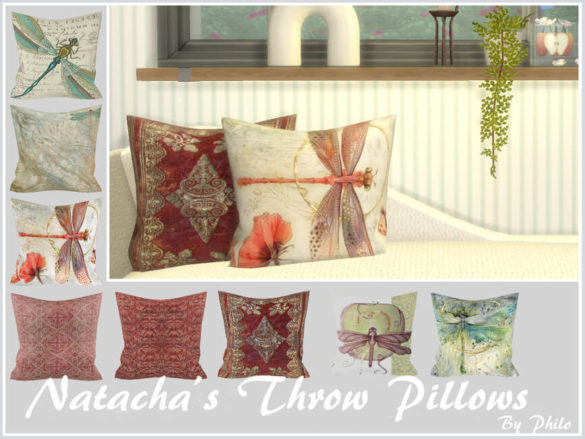 Sims 4 Natacha’s Throw Pillows by philo at TSR
