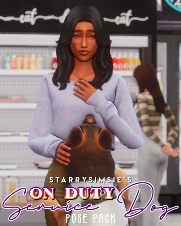 Sims 4 Off Duty Service Dog – Pose Pack