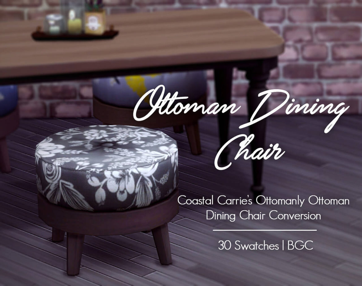 Sims 4 ottoman dining chair 30 swatches