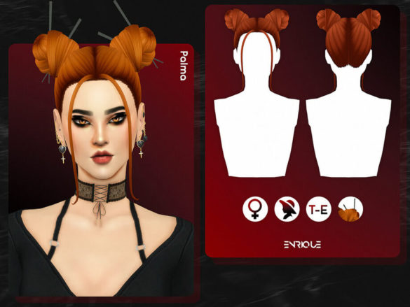 Sims 4 Palma Hairstyle by EnriqueS4 at TSR