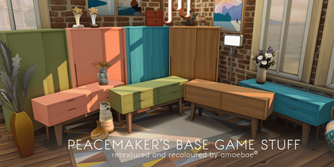 Sims 4 peacemakers base game stuff retextured