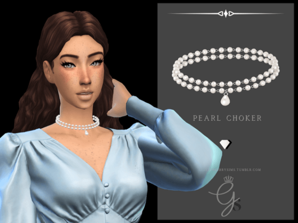 Sims 4 pearl choker