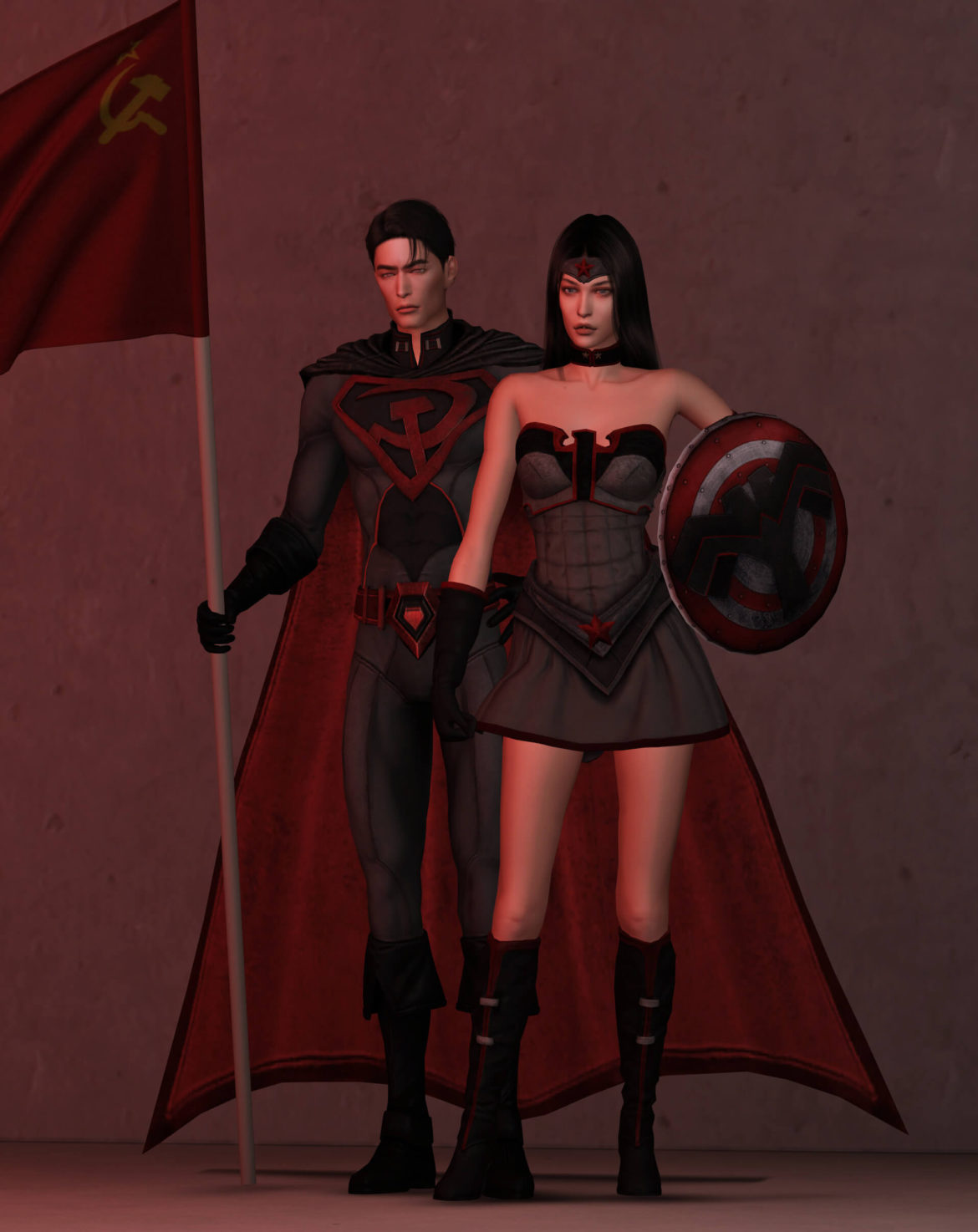 red son set new mesh 1 color for malefemale full