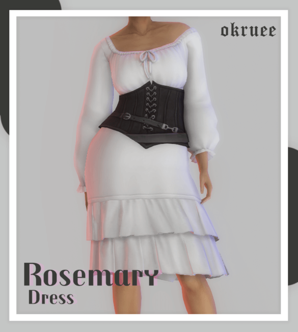 Sims 4 rosemary dress my treat for day 1 of simblreen