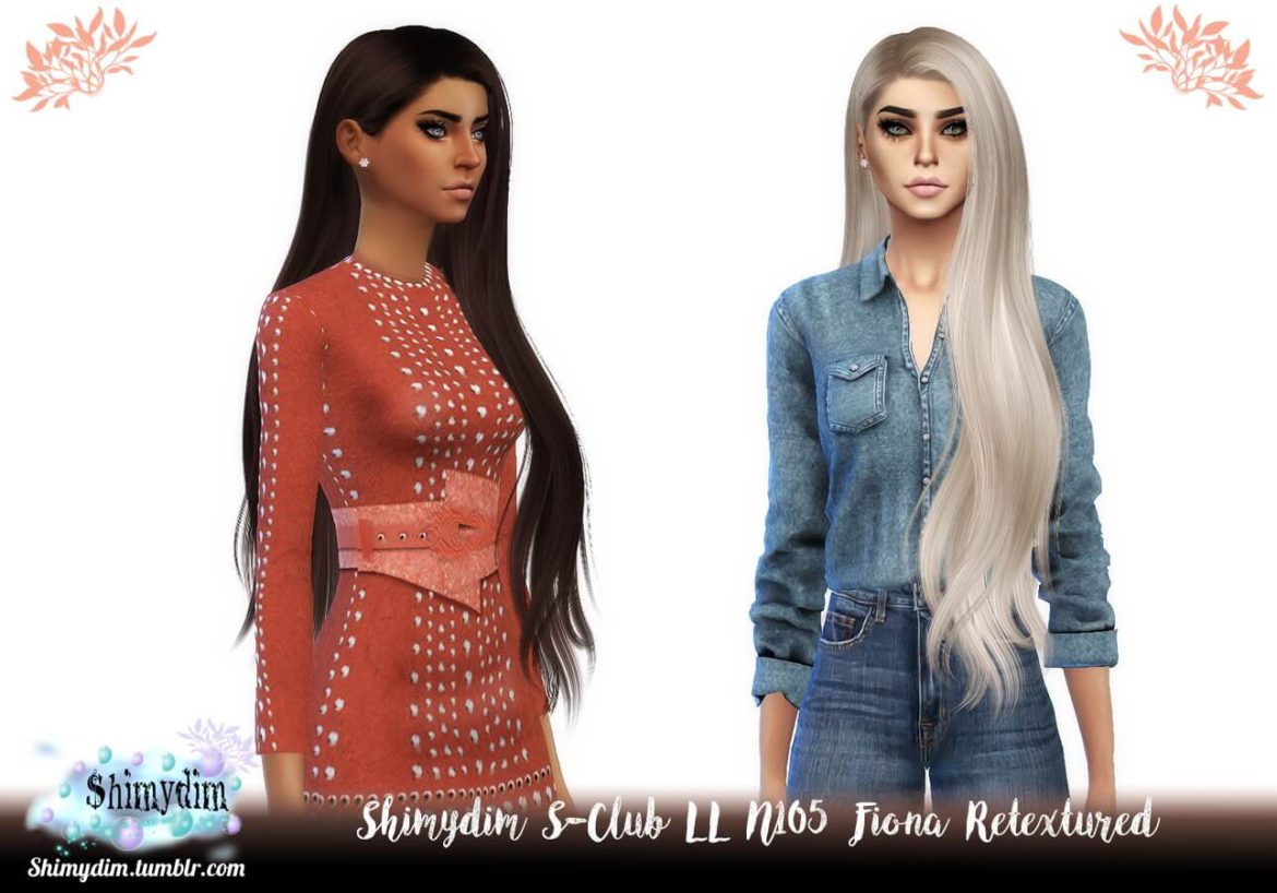 S-Club LL N105 Fiona Hair Retexture by Shimydim Sims
