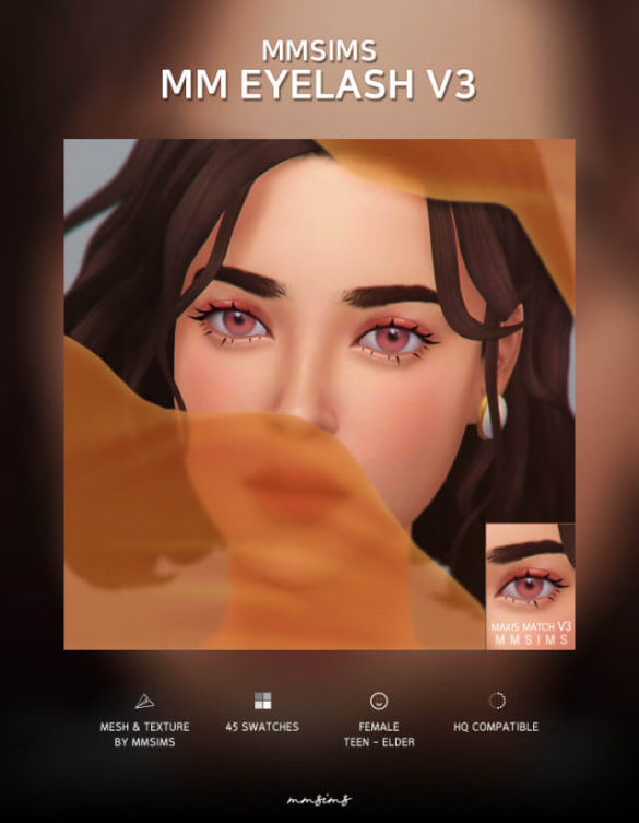 Sims 4 s4cc mmsims eyelash maxis match v3