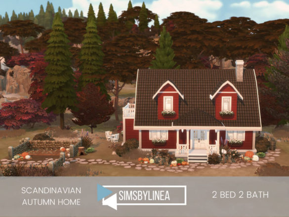 Sims 4 Scandinavian Autumn Home by SIMSBYLINEA