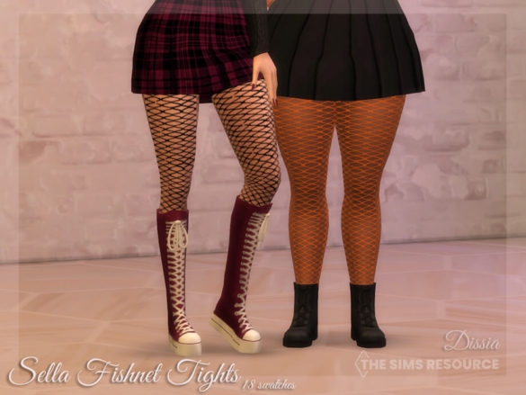 Sims 4 Sella Fishnet Tights by Dissia