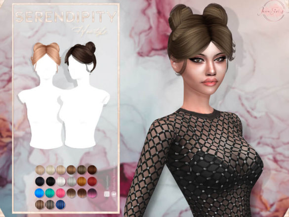 Sims 4 Serendipity Hair by JavaSims