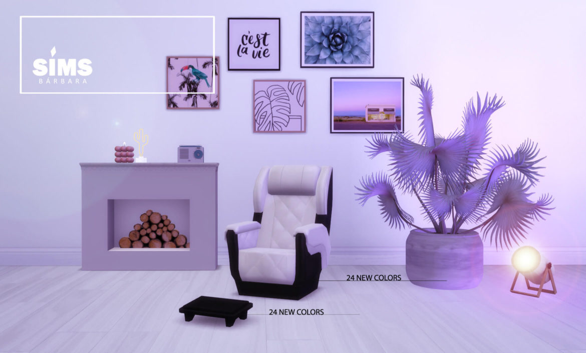 Sims 4 meditation stool recolor barbara sims