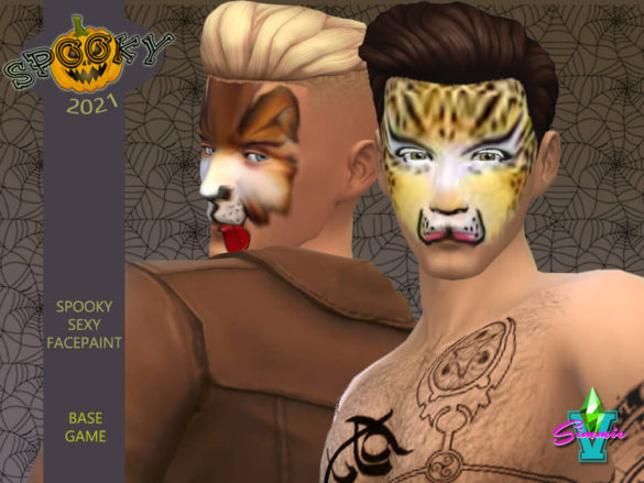 Sims 4 Spooky Face Paint by SimmieV from TSR