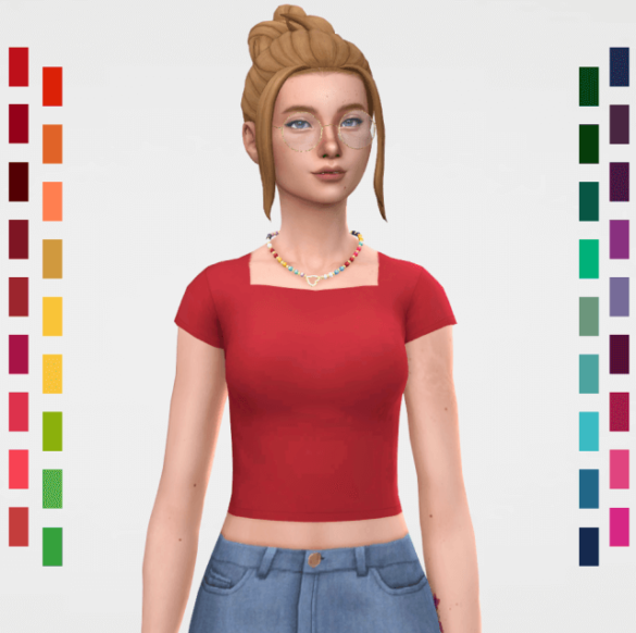 Sims 4 SquareBorderTshirt