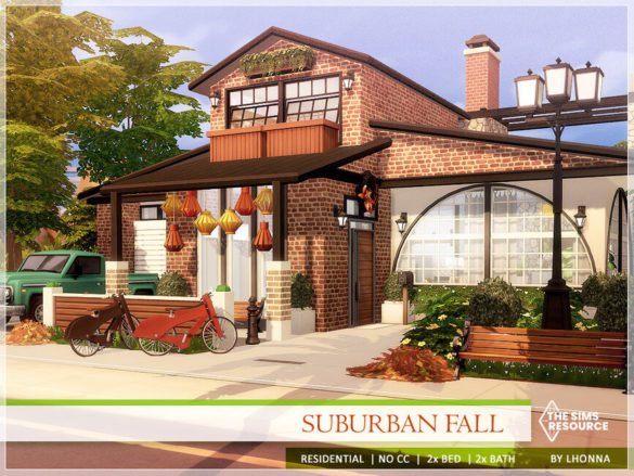 Sims 4 Suburban Fall by Lhonna