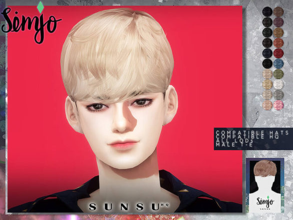 Sims 4 Sunsu Hair by KIMSimjo