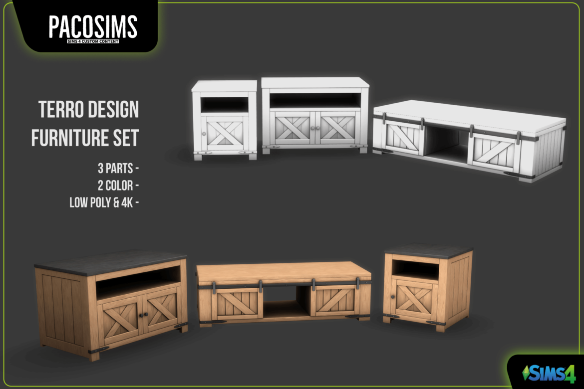 Sims 4 terro design furniture set