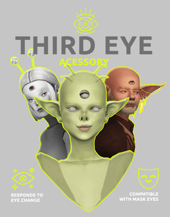 Sims 4 Third Eye Acessory