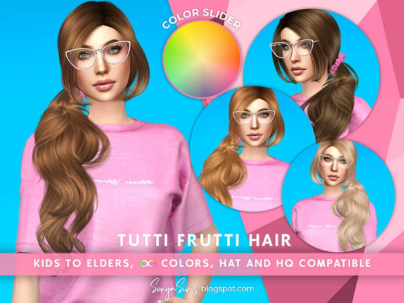 Sims 4 Tutti Frutti Hair by SonyaSims from TSR