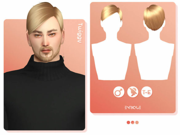 Sims 4 Twiggy Hair M by EnriqueS4