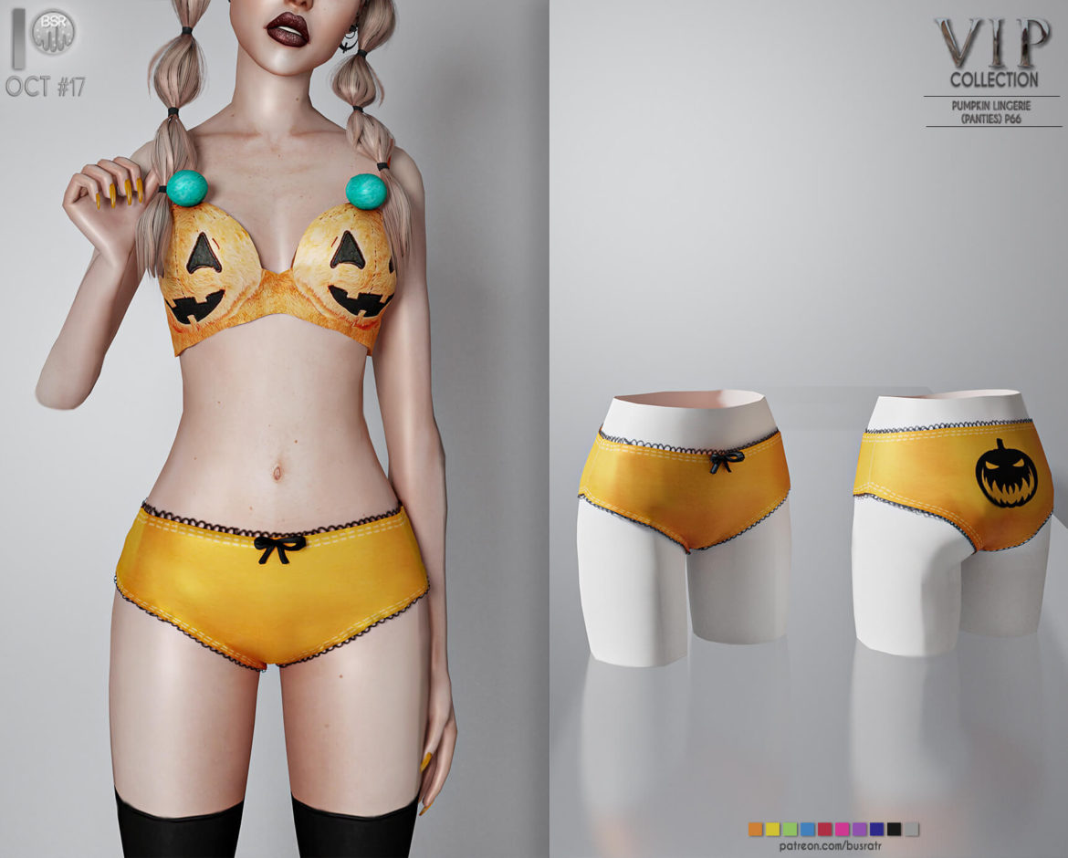 Sims 4 vip halloween pumpkin lingerie panties p66