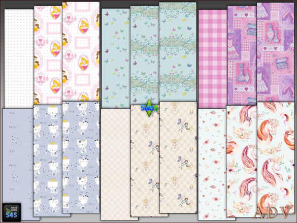 Sims 4 Wallpapers for girl rooms at Arte Della Vita
