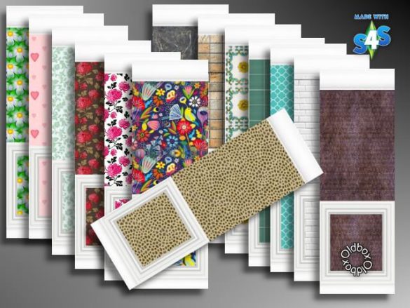 Sims 4 Walls Mixed by Oldbox by All 4 Sims