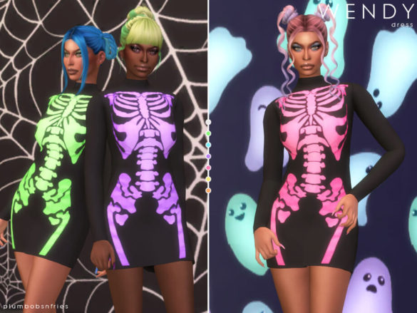 Sims 4 WENDY dress by Plumbobs n Fries