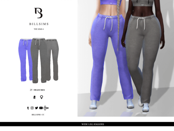 Sims 4 wide leg joggers