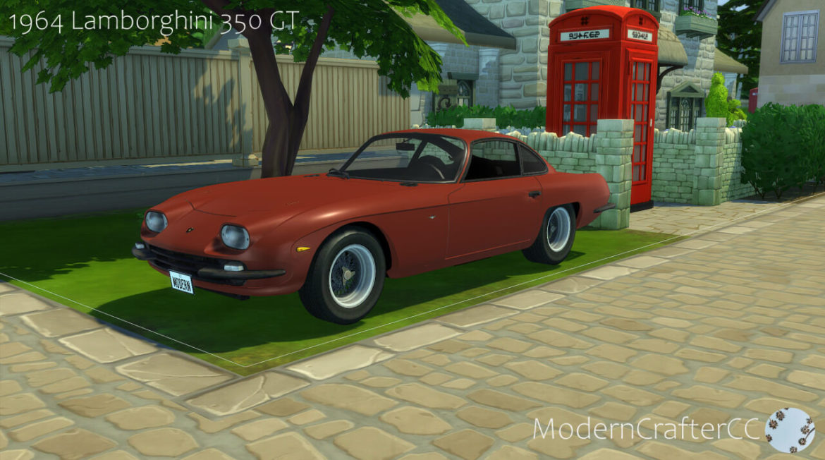 Sims 4 1964 Lamborghini 350 GT at Modern Crafter CC