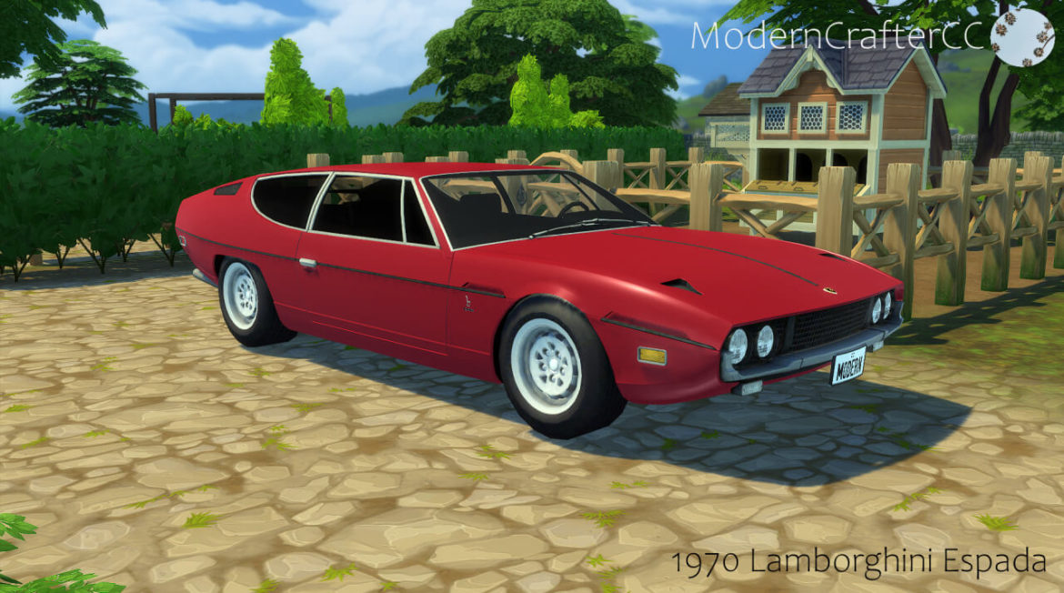 Sims 4 1970 Lamborghini Espada at Modern Crafter CC
