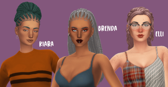 Sims 4 3 aharris00britney hairs recolored brenda