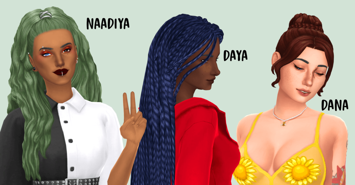 Sims 4 3 qicc hairs recolored