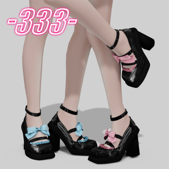 Sims 4 333bow ribbon shoesslider shoes