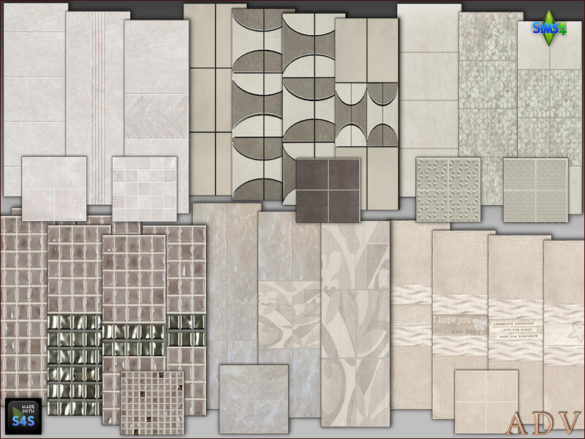 6 multi-part tile sets wall for bathroom