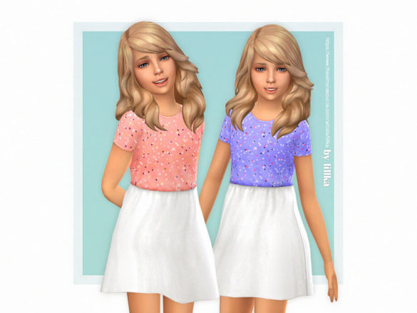 Sims 4 Alenia Dress by lillka