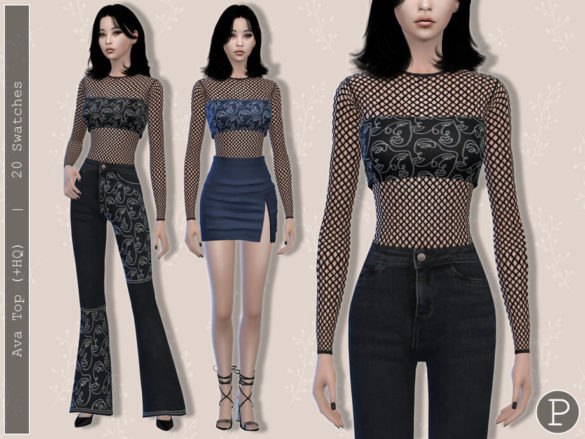 Sims 4 Ava Top by Pipco