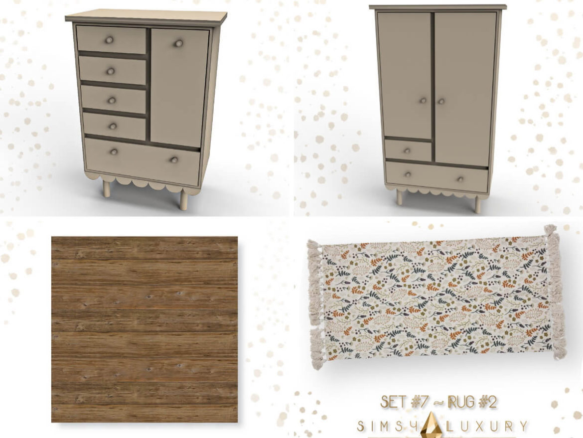 Babushka Wardrobe Chest of drawers floors rugs