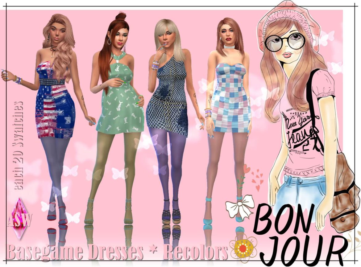 Basegame Dress Recolors by Annett’s Welt