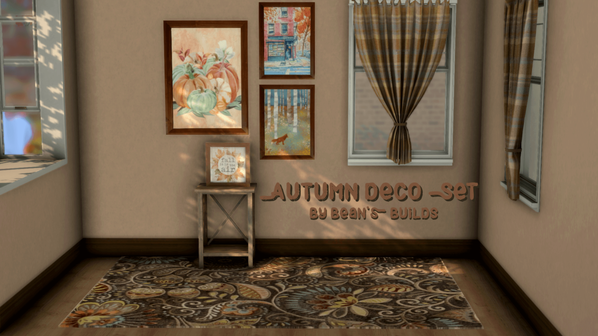 Sims 4 beansbuilds autumn set