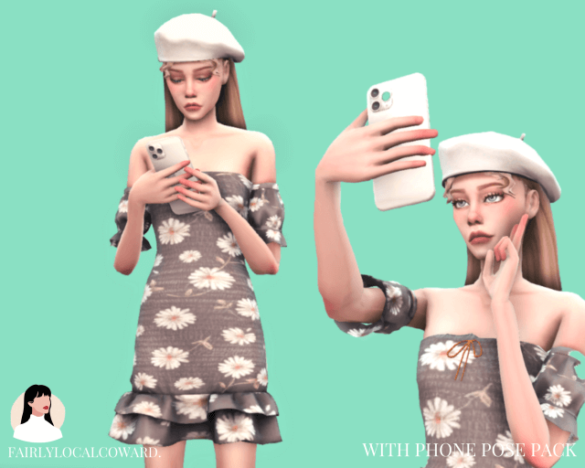 Sims 4 𝚆𝙸𝚃𝙷 𝙿𝙷𝙾𝙽𝙴 𝙿𝙾𝚂𝙴𝚂