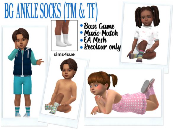 Sims 4 BG ANKLE SOCKS by Sims4Sue