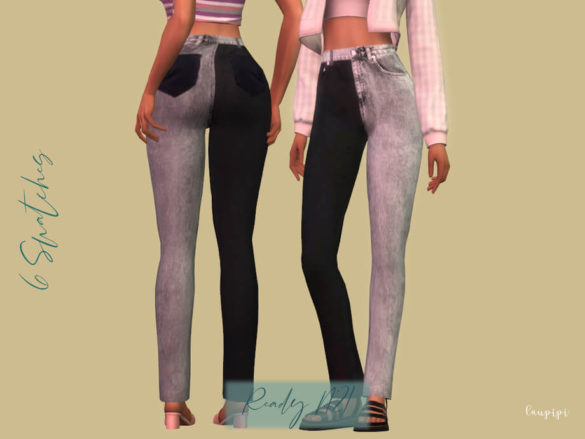 Sims 4 Bicolor Jeans – MBT04 by laupipi