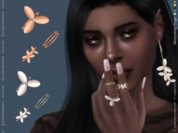 Sims 4 Blooming rings by sugar owl