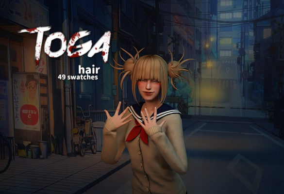 Sims 4 BNHA – Toga Hair