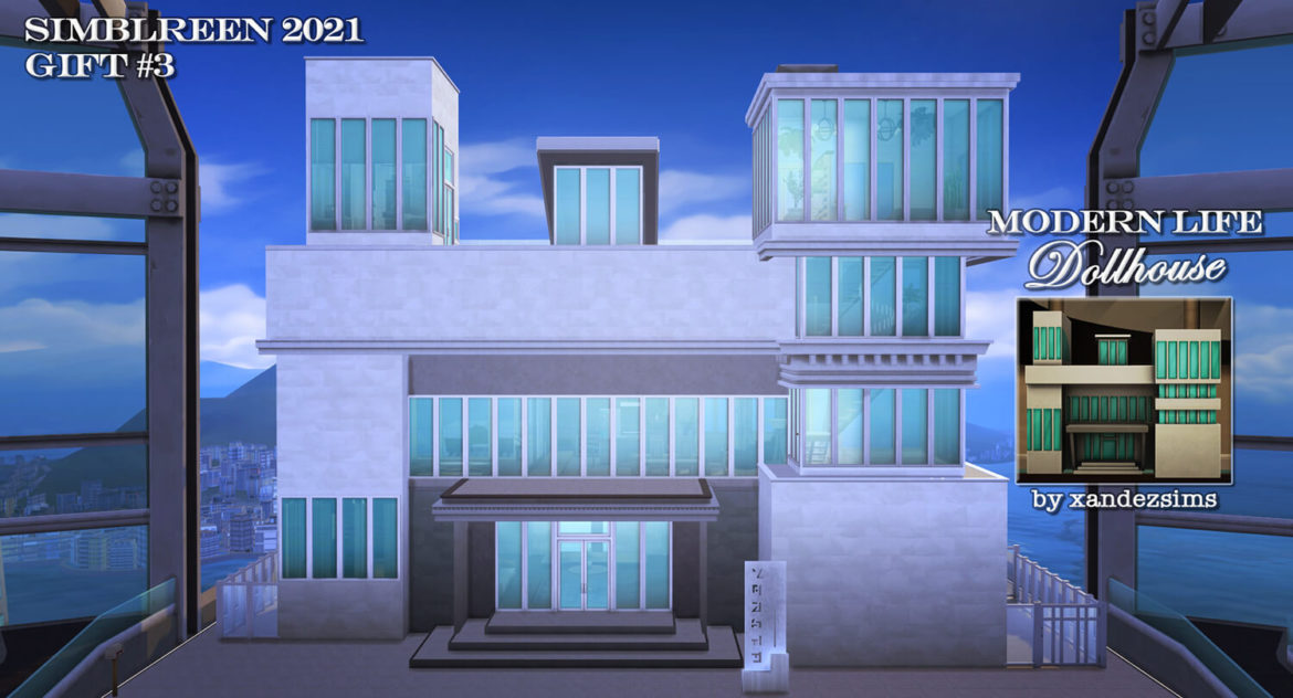 Sims 4 build modern life dollhouse simblreen gift 3